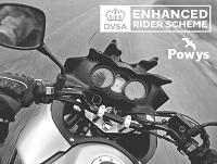 Image of a motorbike and enhanced rider scheme logo